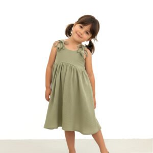Soft Leaf – Crepe Cotton Dress