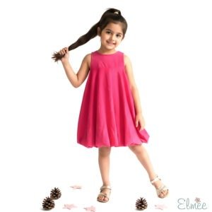 Corduroy Bow Balloon Dress