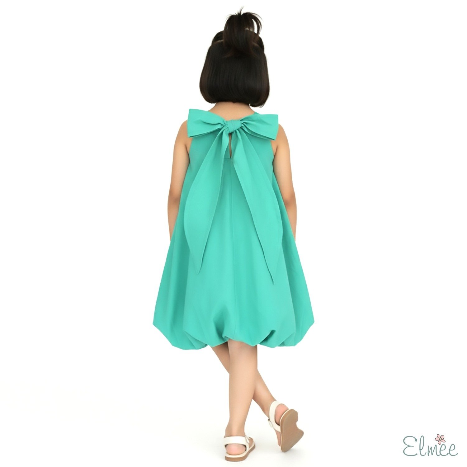 Turquoise Balloon Dress - Image 2