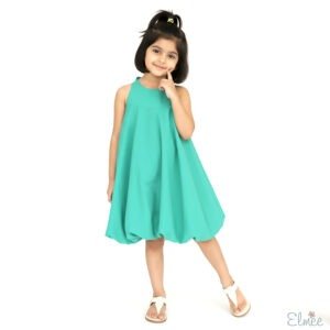 Turquoise Balloon Dress