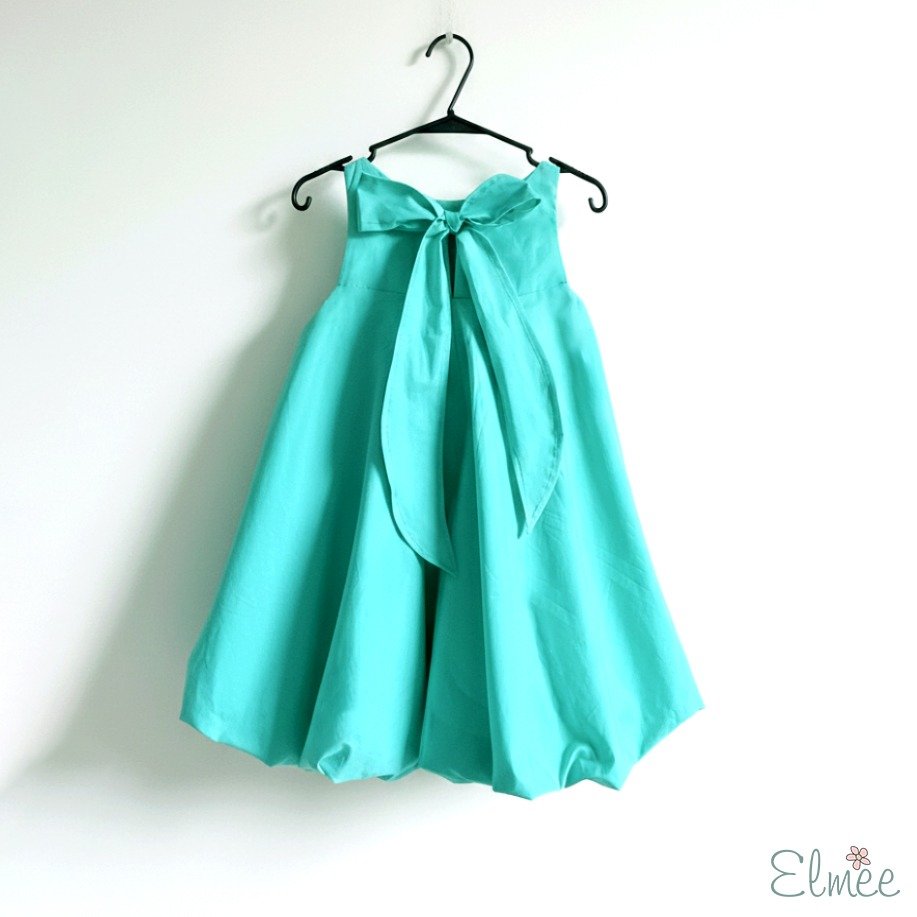 Turquoise Balloon Dress - Image 3