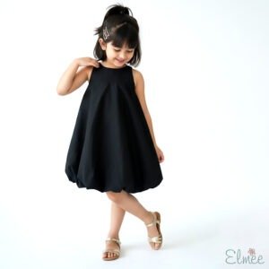Black Bow Balloon Dress