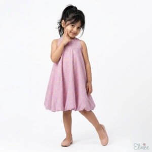 Pink Meadow Bow Balloon Dress