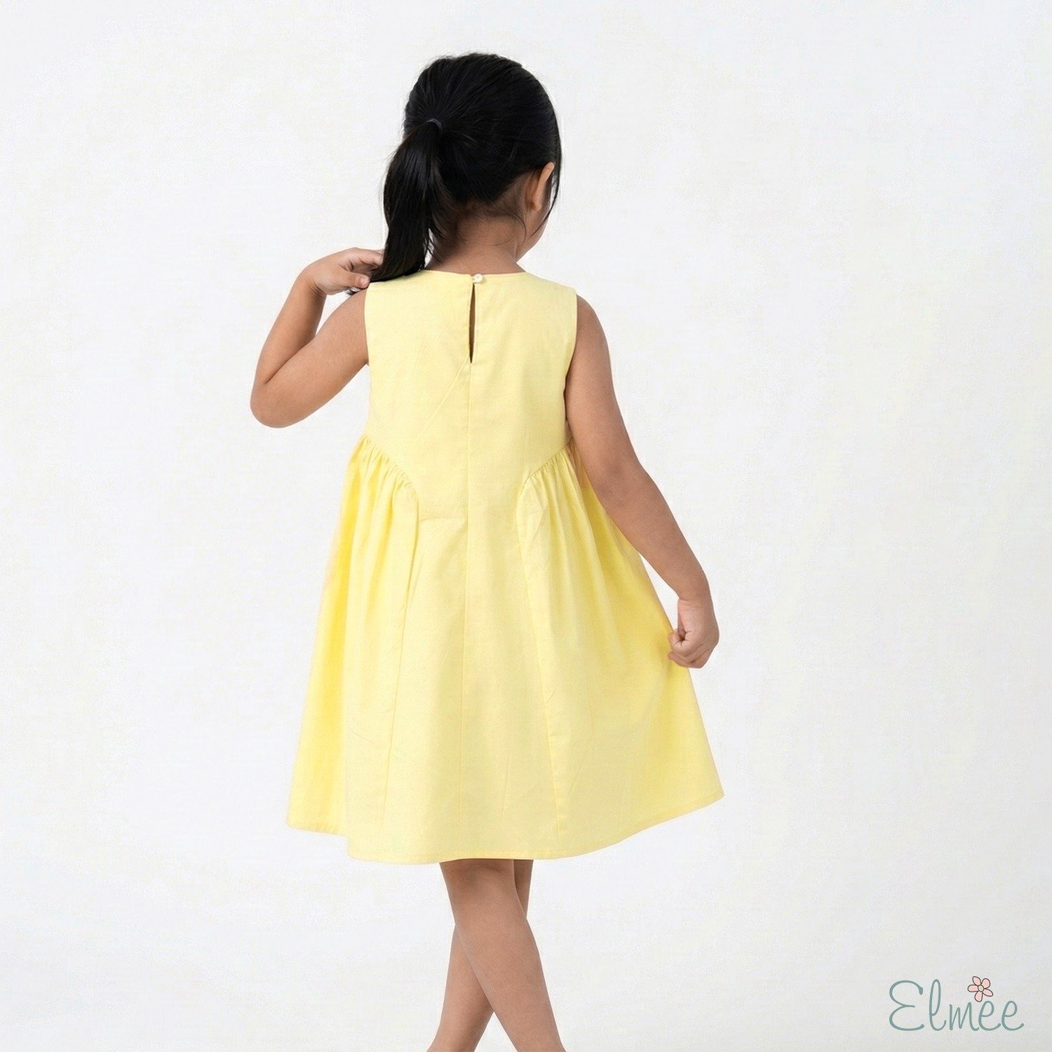 Yellow Basque Waist Dress - Image 2