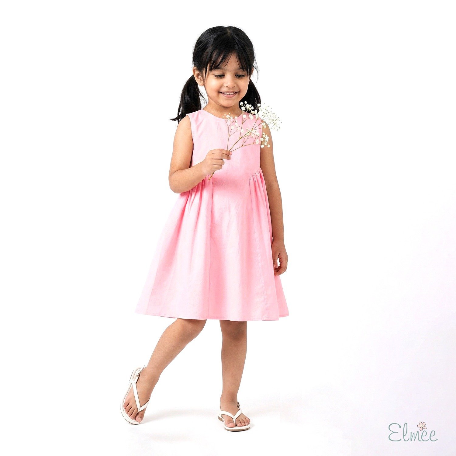 Pink Basque Waist Dress