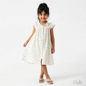 White Whisper Ruffle Yoke Dress