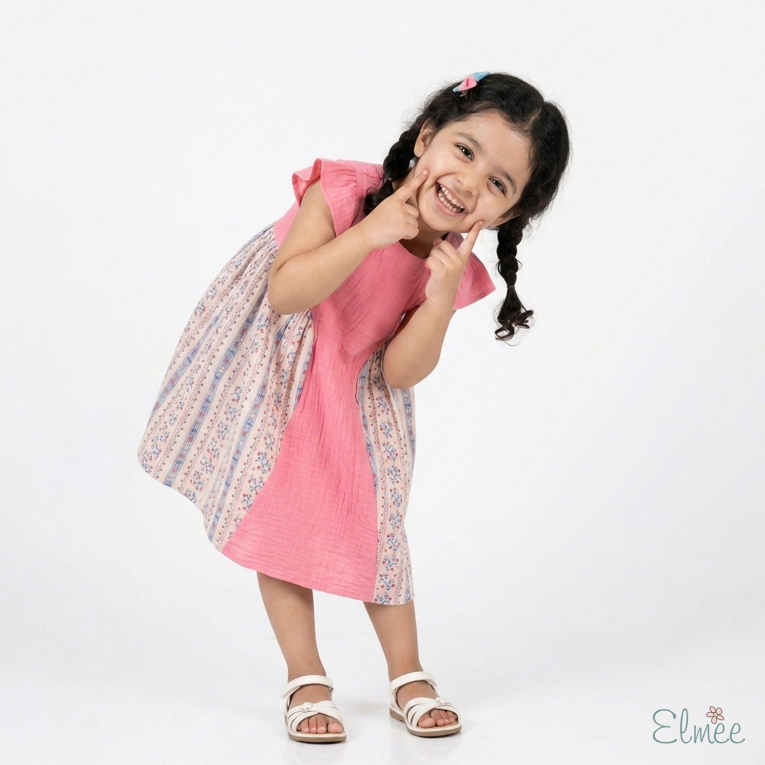 Pink Mix-Match Basque Dress - Image 2