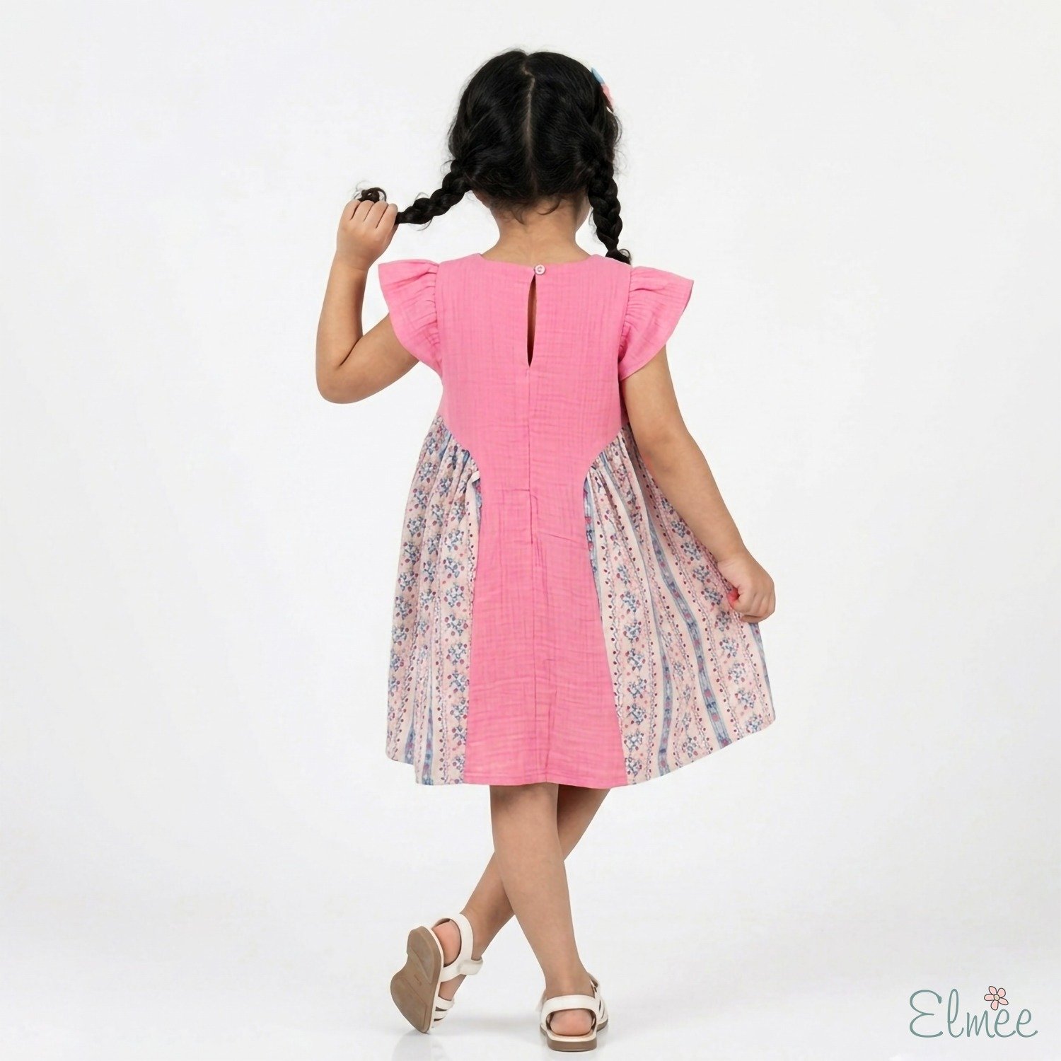 Pink Mix-Match Basque Dress - Image 3