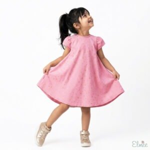 Star Pink Corduroy Tent Dress