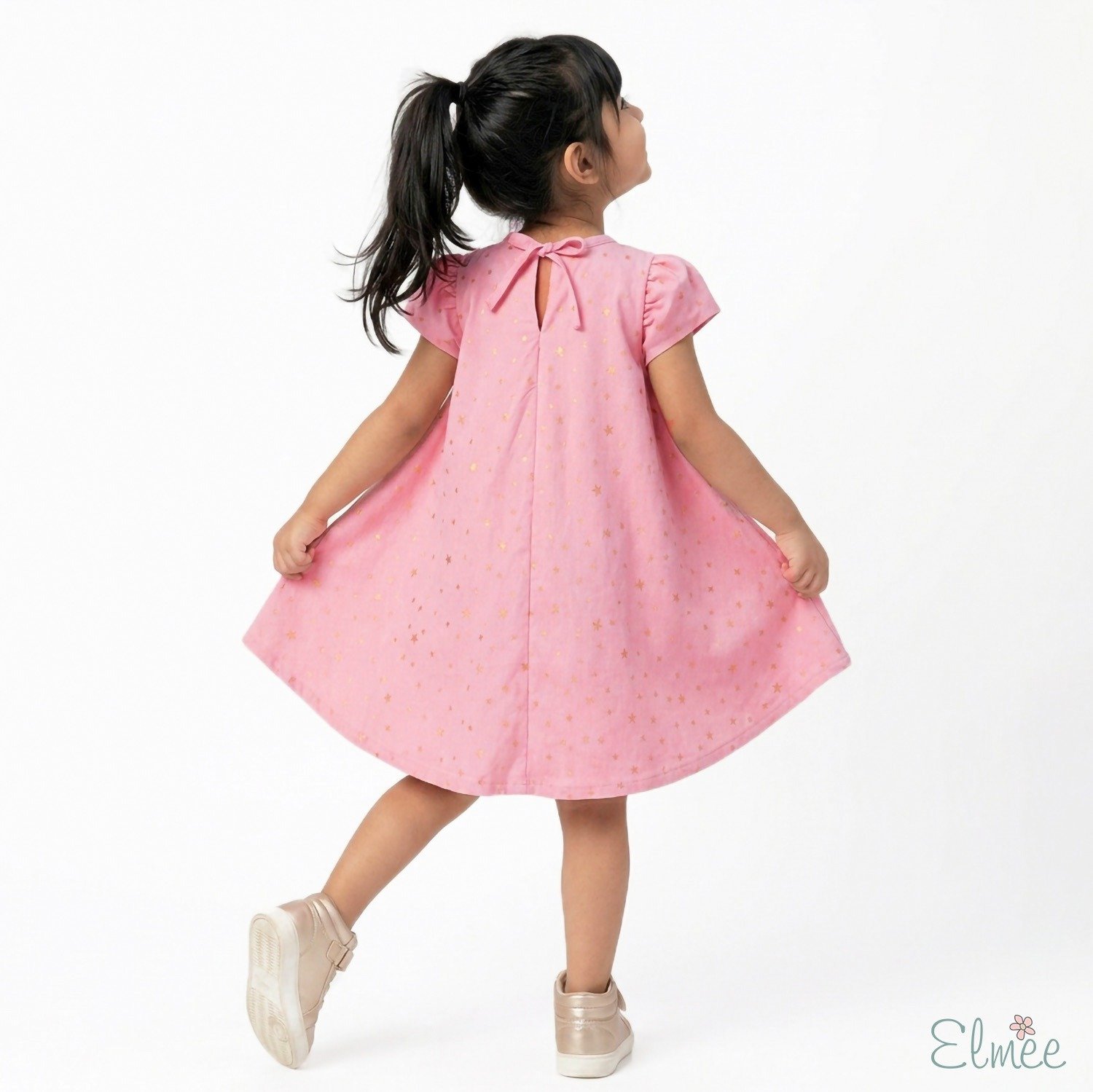 Star Pink Corduroy Tent Dress - Image 3