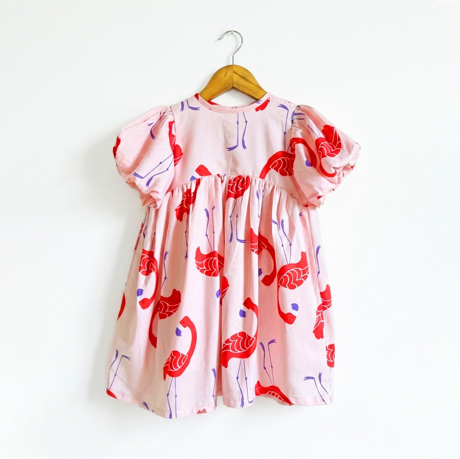 Flamingo Balloon Sleeve Dress - Image 3