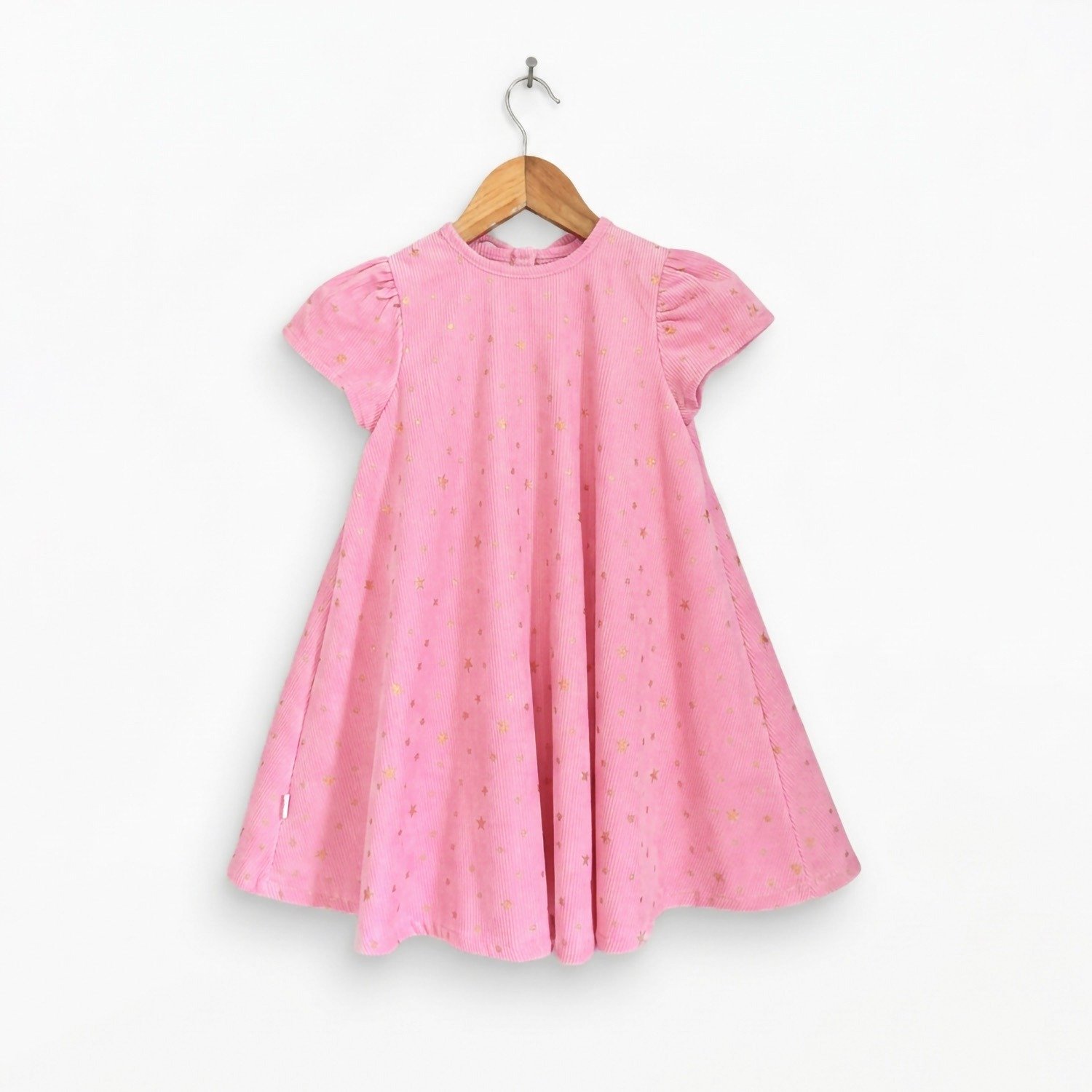 Star Pink Corduroy Tent Dress - Image 4