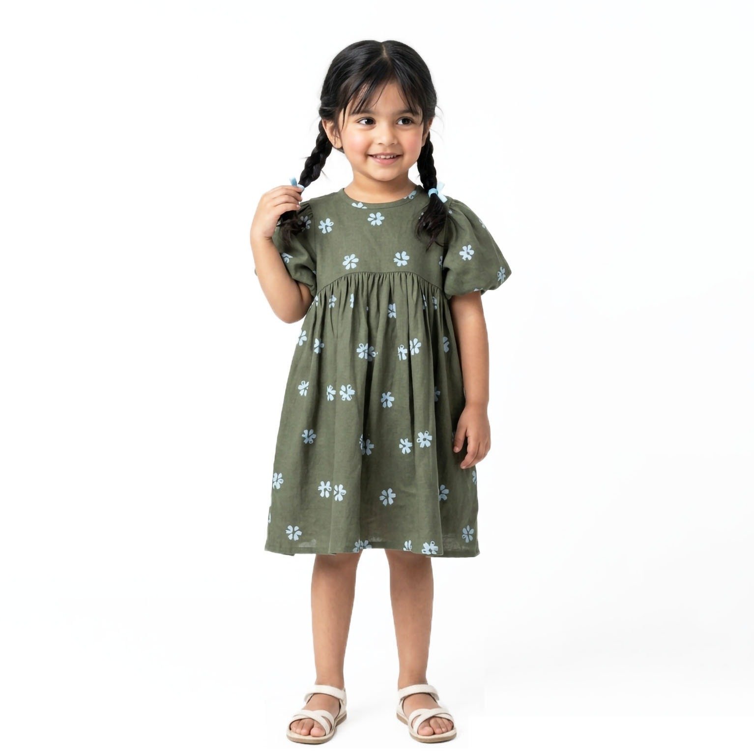 Clover Puff Sleeve Dress