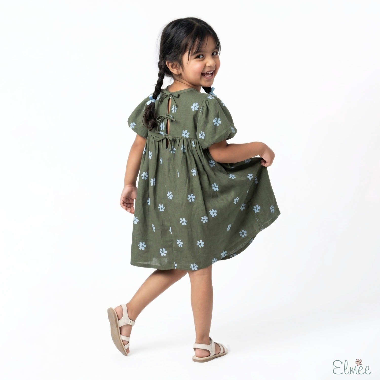 Clover Puff Sleeve Dress - Image 3